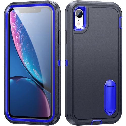 iPhone XR Case with Build-in Kickstand,Heavy Duty Protection Shockproof Anti-Scratch Rugged Protective Durable