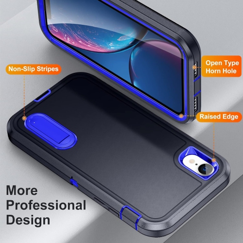 iPhone XR Case with Build-in Kickstand,Heavy Duty Protection Shockproof Anti-Scratch Rugged Protective Durable