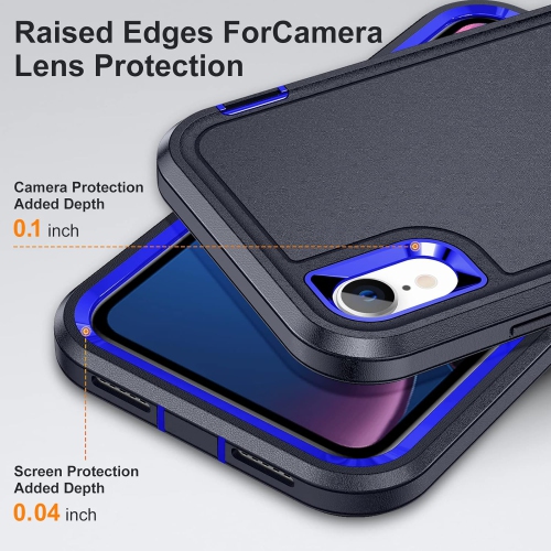 iPhone XR Case with Build-in Kickstand,Heavy Duty Protection Shockproof Anti-Scratch Rugged Protective Durable