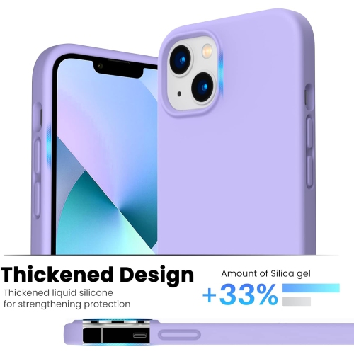 Silicone liquide antichoc conçu pour les étuis en caoutchouc gel et protection intégrale pour iPhone 13. Étui antichoc