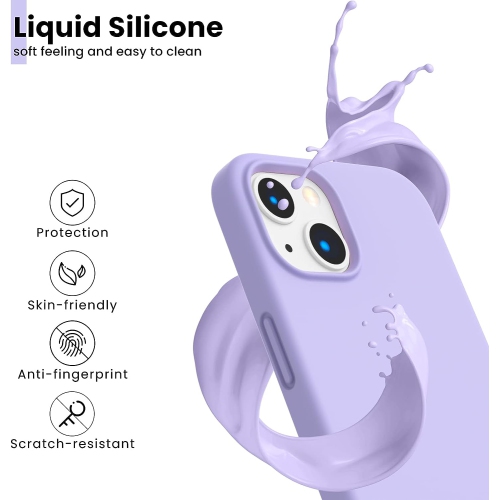 Silicone liquide antichoc conçu pour les étuis en caoutchouc gel et protection intégrale pour iPhone 13. Étui antichoc