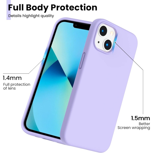 Silicone liquide antichoc conçu pour les étuis en caoutchouc gel et protection intégrale pour iPhone 13. Étui antichoc
