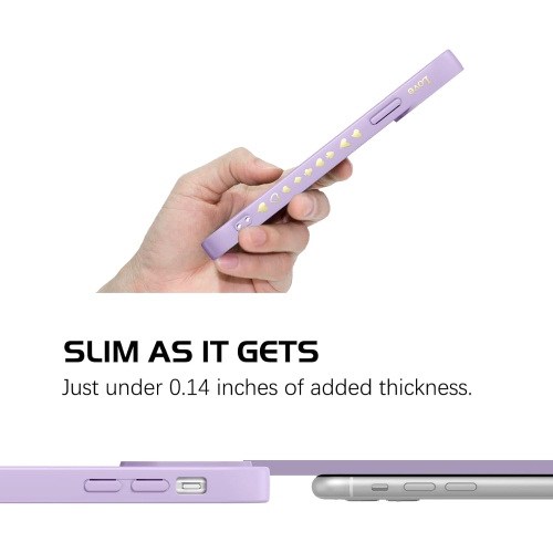 iPhone 11 Case, iPhone 11 Phone Case Cute Plated Love Heart Cover for Women Girls Slim Thin Lightweight