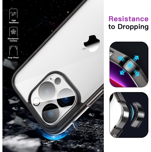 3 in 1 Case for iPhone 13 Pro 6.1-Inch, with 2-Pack Screen Protector and 2-Pack Camera Lens Protector, Full