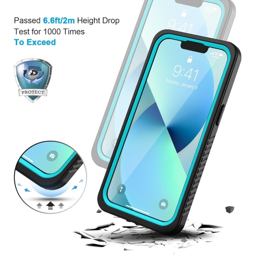 iPhone 13 Mini Case, IP68 Waterproof Dustproof Shockproof Case with Built-in Screen Protector, Full Body Sealed