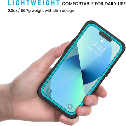 iPhone 13 Mini Case, IP68 Waterproof Dustproof Shockproof Case with Built-in Screen Protector, Full Body Sealed