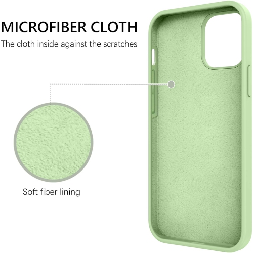 Case for iPhone 12 Pro Max 6.7" 5G Liquid Silicone Soft Gel Rubber Slim Thin Microfiber Lining Cushion Texture