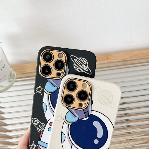 for iPhone 14 Pro Cute Case, Cool Cartoon Astronaut Space Design Stylish Bumper Women Girls Protective