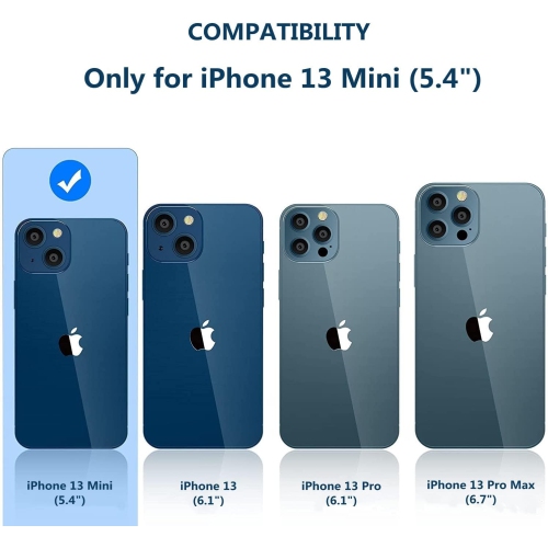 for iPhone 13 Mini Wallet Case with Card Holder, Adjustable Crossbody Lanyard PU Leather Kickstand Card