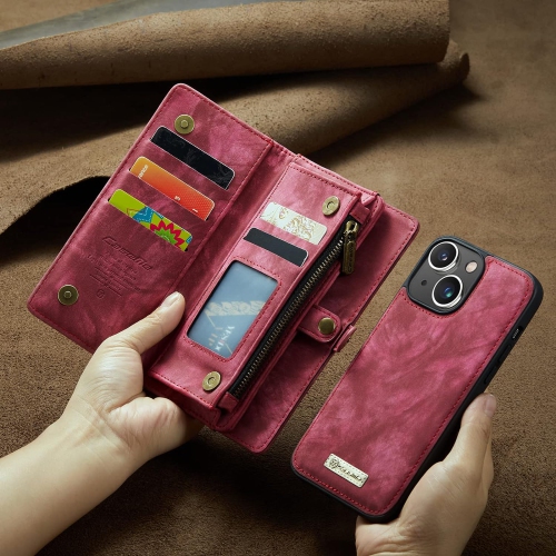 Case for iPhone 14, Wallet Case w/Magnetic Detachable Cover [11 Card Slots] Clutch Wallet w/Wristlets Money Pocket
