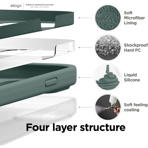 Compatible with iPhone 14 Pro Case, Liquid Silicone Case, Full Body Protective Cover, Shockproof, Slim Phone