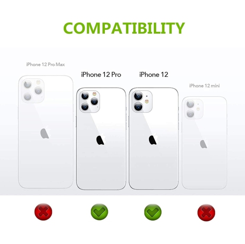 iPhone 12/12 Pro Wallet Case with Card Holder, 2 in 1 PU Leather Case with Magnetic Clasp Zipper Pocket