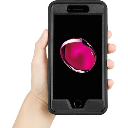 for iPhone 7 Plus Case/iPhone 8 Plus Case, Heavy Duty 3 in 1 Built-in Screen Protector Case Cover Dust-Proof Shockproof