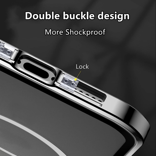 Étui pour iPhone 13, protection double face à 360 degrés compatible avec MagSafe Magnetic adsorption Metal