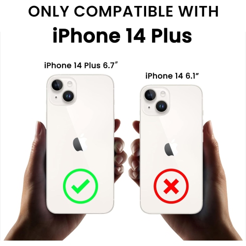Compatible with iPhone 14 Plus Case, with 2 x Screen Protector Liquid Silicone Gel Rubber Cover [Full Body]