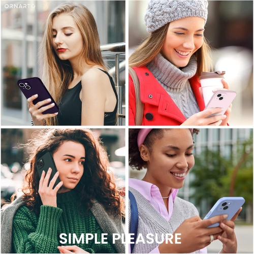 Compatible with iPhone 14 Plus Case, with 2 x Screen Protector Liquid Silicone Gel Rubber Cover [Full Body]