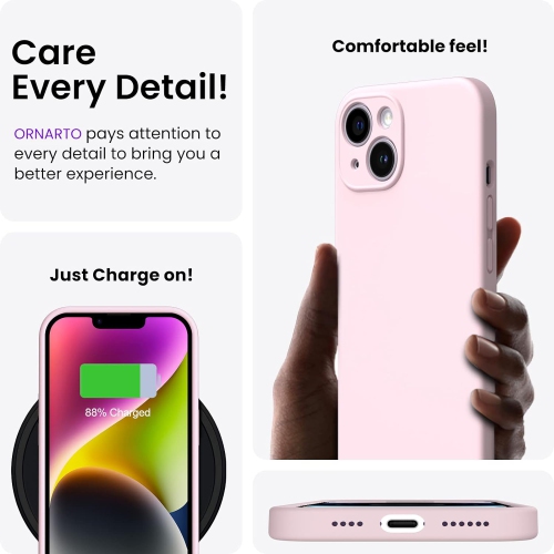 Compatible with iPhone 14 Plus Case, with 2 x Screen Protector Liquid Silicone Gel Rubber Cover [Full Body]