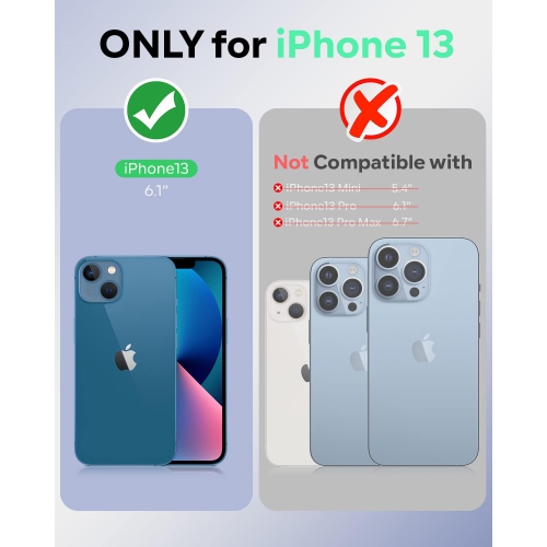 Compatible with iPhone 13 Wallet Case with Card Holders, Magnetic Detachable 2 in 1 Flip PU Leather Case Folio