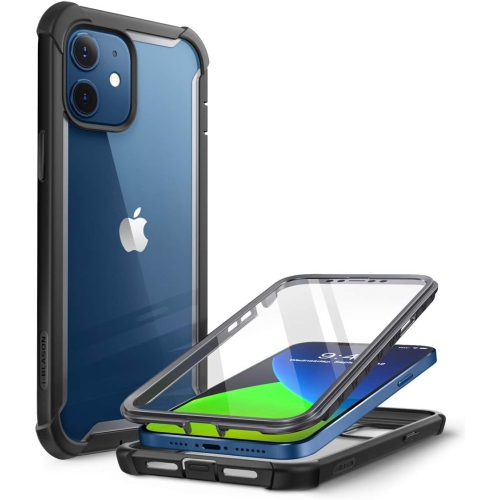 Image 1 de 5.. Série Ares conçue pour les étuis iPhone 12 Mini, étui pare-chocs robuste double couche transparent avec écran intégré