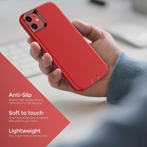 Case Compatible with iPhone 12 and iPhone 12 Pro, Soft-Touch Finish of The Liquid Silicone Exterior Feels