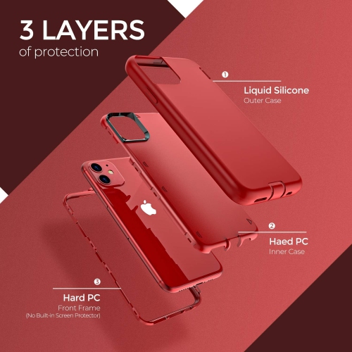 Case Compatible with iPhone 12 and iPhone 12 Pro, Soft-Touch Finish of The Liquid Silicone Exterior Feels