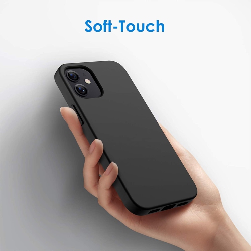 Étui en silicone compatible avec l'étui de protection intégral Silky-Soft Touch iPhone 12 Mini de 5,4 po, antichoc