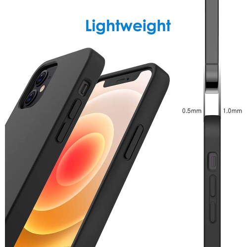Étui en silicone compatible avec l'étui de protection intégral Silky-Soft Touch iPhone 12 Mini de 5,4 po, antichoc