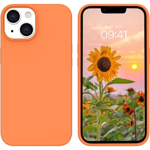 Étui pour iPhone 14, doublure en microfibre de silicone liquide et de caoutchouc souple, étui de protection antichoc