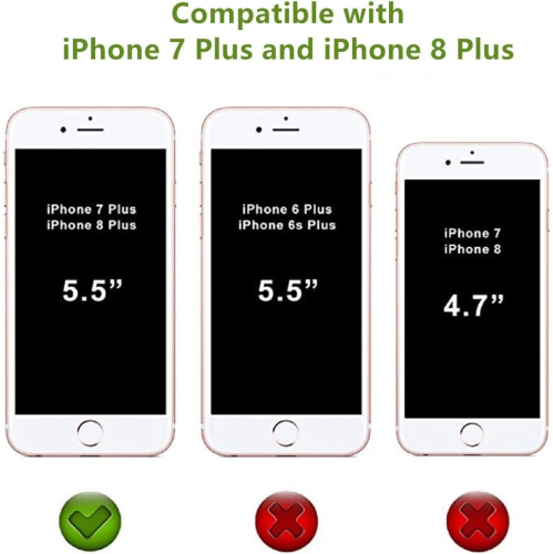 Crossbody Wallet for iPhone 7 Plus/iPhone 8 Plus Case with Adjustable Lanyard Strap Credit Card Holder 5.5",PU