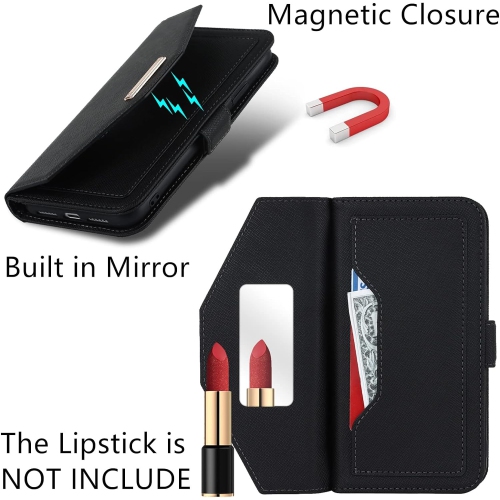 Crossbody Wallet for iPhone 7 Plus/iPhone 8 Plus Case with Adjustable Lanyard Strap Credit Card Holder 5.5",PU