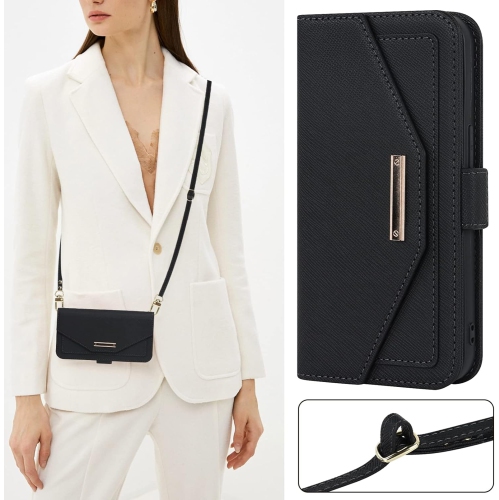 Crossbody Wallet for iPhone 7 Plus/iPhone 8 Plus Case with Adjustable Lanyard Strap Credit Card Holder 5.5",PU