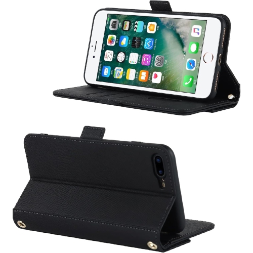 Crossbody Wallet for iPhone 7 Plus/iPhone 8 Plus Case with Adjustable Lanyard Strap Credit Card Holder 5.5",PU