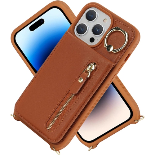 iPhone 14 Pro Case for Women with Card Holder, iPhone 14 Pro Phone Case Wallet with Strap,Crossbody Lanyard