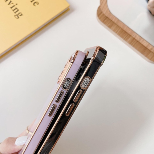 Electroplate Case for iPhone 14 Pro Case with Gold Heart, Luxury Plating Edge Bumper Cute Case with Full Camera