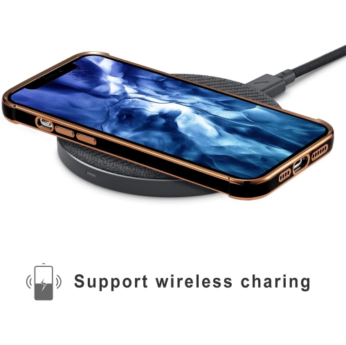 Electroplate Case for iPhone 14 Pro Case with Gold Heart, Luxury Plating Edge Bumper Cute Case with Full Camera