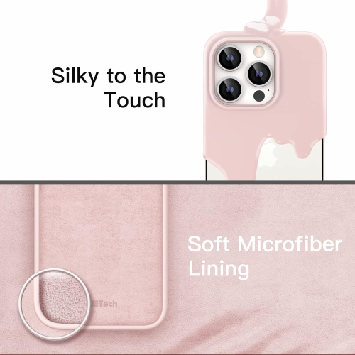 Silicone Case for iPhone 14 Pro 6.1-Inch, Silky-Soft Touch Full-Body