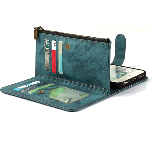 for iPhone 7 Plus/8 Plus Wallet Case,2 in 1 Detachable Flip Wallet Case with Zipper [Premium Leather][6 Card