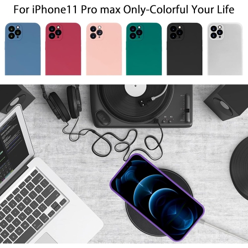iPhone 11 Pro Max Case Compatible with iPhone 11 Pro Max Matte Silicone Gel Cover with Full Body Protection