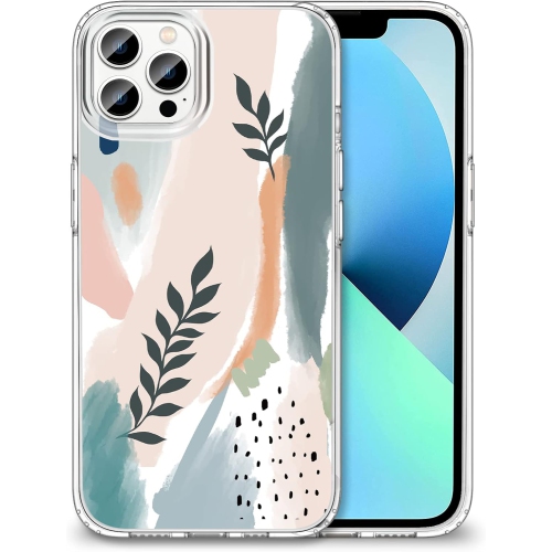 GENERIC  Iphone 14 Pro Max Case With Screen Protector, Slim Fit Boho Floral Design Cute Women Girls Phone Case