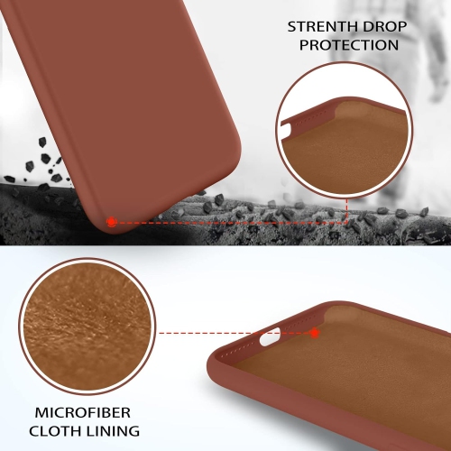 iPhone 8 Plus Cases,iPhone 7 Plus Case, Liquid Silicone Slim Soft Gel Rubber Cover with Microfiber Cloth