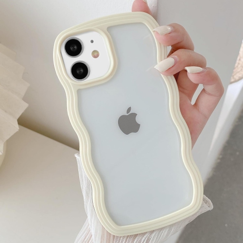 GENERIC  Wave Frame Clear Case for Iphone 14 Pro Max 6.7 Inch Curly Clear Phone Case, Cute Wave Frame Slim Fit Shockproof