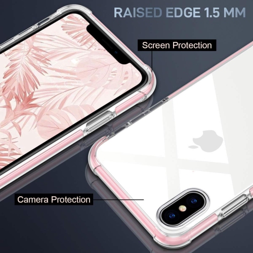 iPhone Xs Max Case Clear Hybrid TPU Hard Cover with Thin Shockproof Bumper Protective Case for iPhone Xs Max