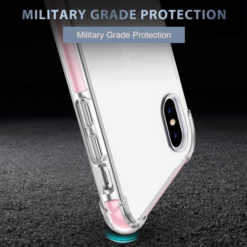 iPhone Xs Max Case Clear Hybrid TPU Hard Cover with Thin Shockproof Bumper Protective Case for iPhone Xs Max