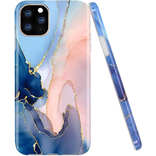 GENERIC  Iphone 11 Pro Case Glitter Sparkle Marble Design Clear Bumper Tpu Soft Rubber Silicone Cover Phone Case In Gold