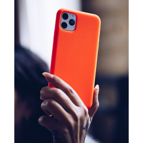 - iPhone 11 Neon Orange Silicone Case - Flexible Protective Case for iPhone 11 - Bright Orange iPhone Case
