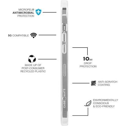 - ECO94 - Étui écologique pour iPhone 13 - matériaux végétaux - 10&nbsp;pi protection contre les chutes - 6,1 pouces - Eco