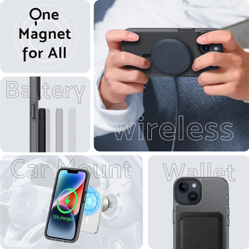 Magnetic Designed for iPhone 14/13 Case, Compatible with Magsafe, Military Grade Drop Protective
