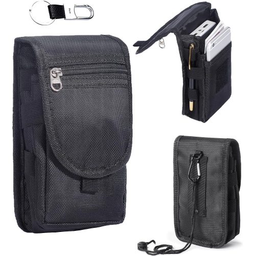 Nylon Smartphone Holster for iPhone 12 Pro Max 11 XS Max XR 8 7 6 Plus Belt Clip Loop Case Cell Phone Pouch