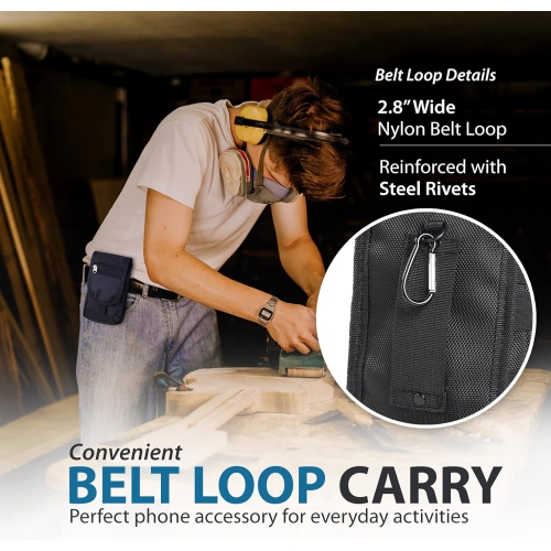 Nylon Smartphone Holster for iPhone 12 Pro Max 11 XS Max XR 8 7 6 Plus Belt Clip Loop Case Cell Phone Pouch