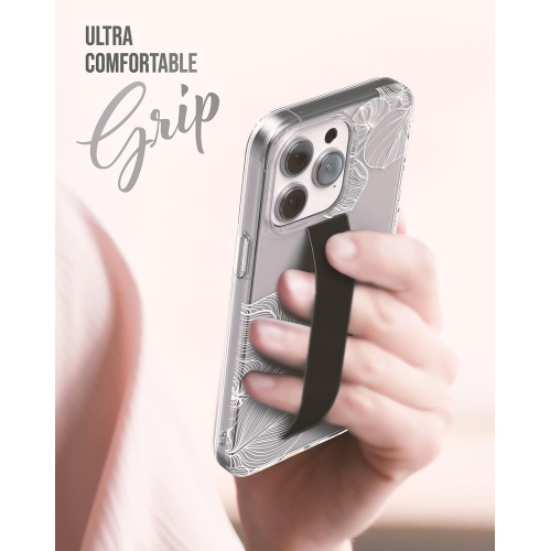 Finger Grip Case Designed for iPhone 14 PRO Case with Hand Strap and Screen Protector (Stretch Loop Ring Phone